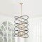 ExBriteUSA ExBrite Transitional Gold-Black Metal Chandelier Fixture8 lights2 Tier Candle Ceiling Light for Living Room